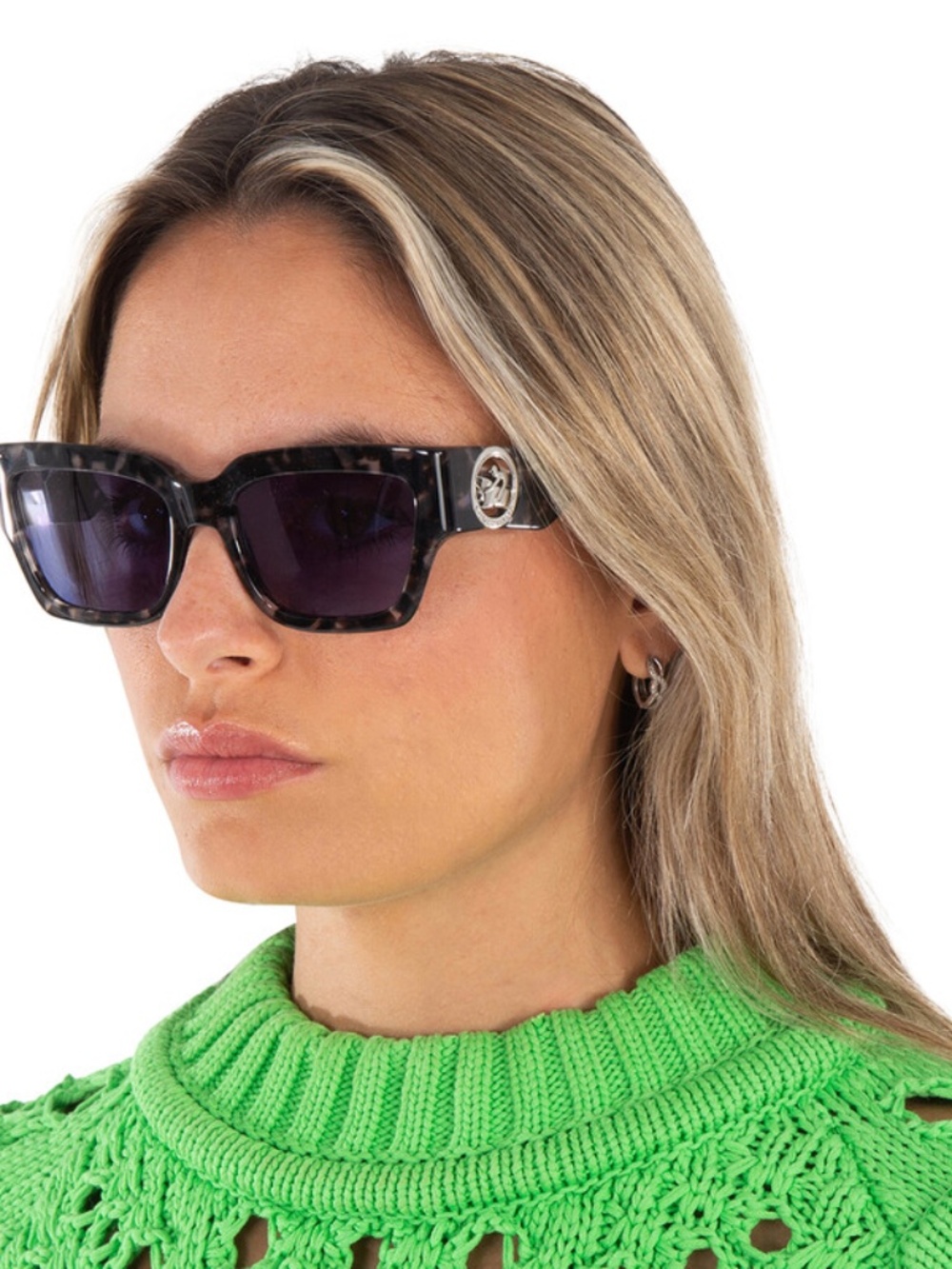 Longchamp Paris Sunglasses Color Grey Havana w/ Blue lenses NWOT